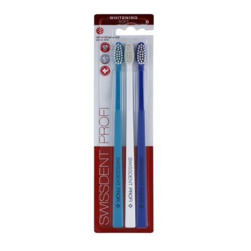 Swissdent Profi Whitening zubní kartáčky soft 3 ks