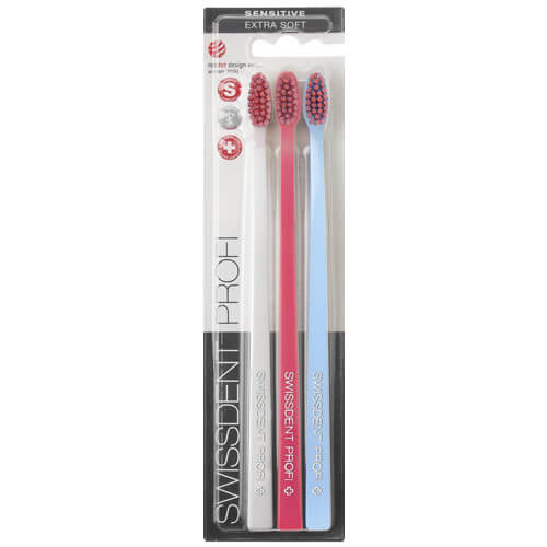 Swissdent Profi Gentle zubní kartáčky extra soft 3 ks