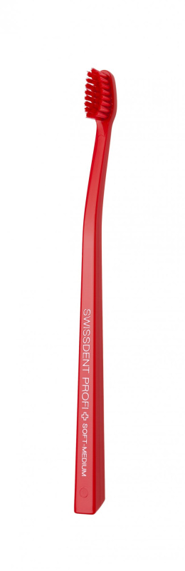 SWISSDENT COLOURS zubní kartáček Soft-Medium, červený