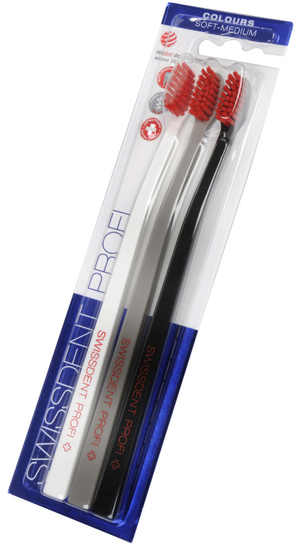 Swissdent Profi Colours zubní kartáčky soft - medium 3 ks