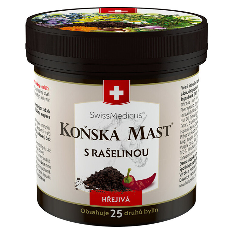SwissMedicus Koňská mást s rašelinou hřejivá mast 250 ml