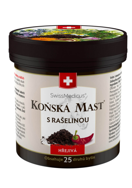 SwissMedicus Koňská mást s rašelinou hřejivá mast 250 ml