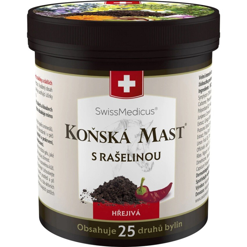 SwissMedicus Koňská mást s rašelinou hřejivá mast 250 ml