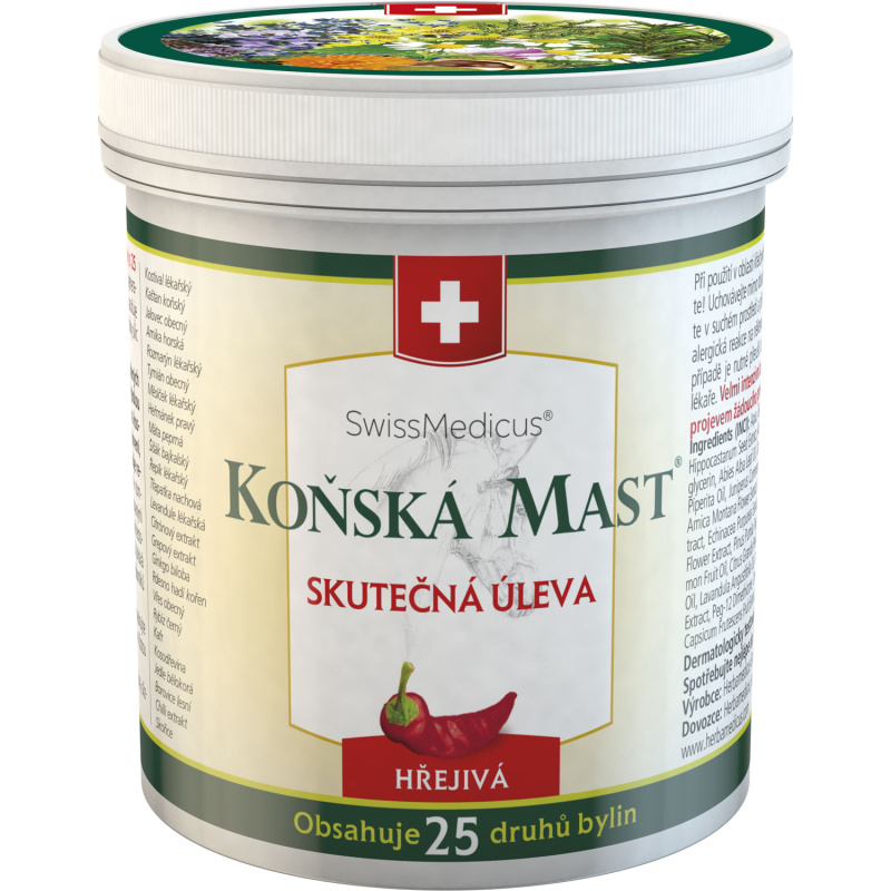 SwissMedicus Koňská mást hřejivá mast 500 ml