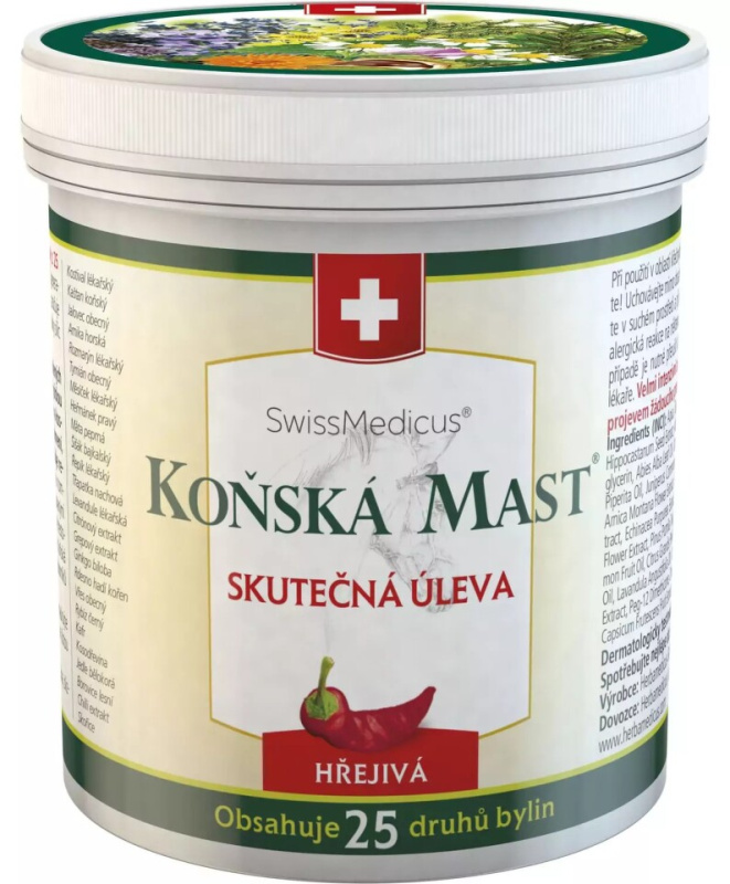 SwissMedicus Koňská mást hřejivá mast 500 ml