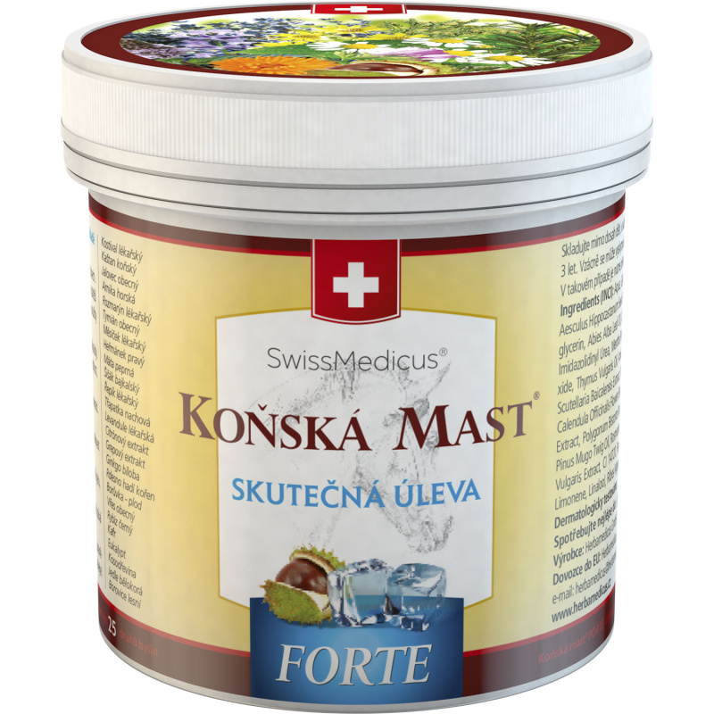 SwissMedicus Koňská mast FORTE chladivá mast 500 ml