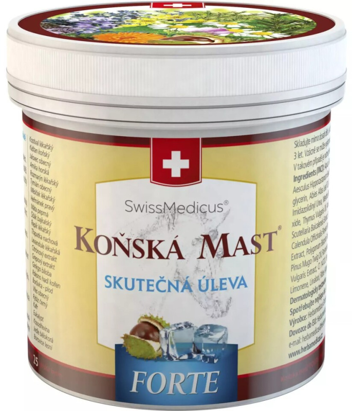SwissMedicus Koňská mast FORTE chladivá mast 250 ml