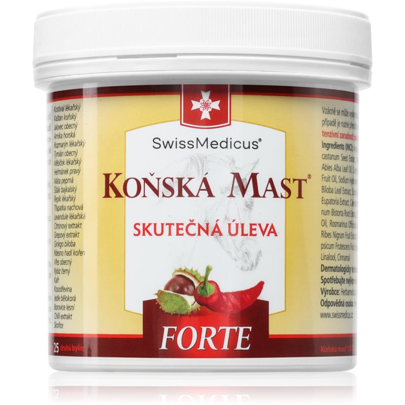 SwissMedicus Koňská mast FORTE hřejivá mast 250 ml