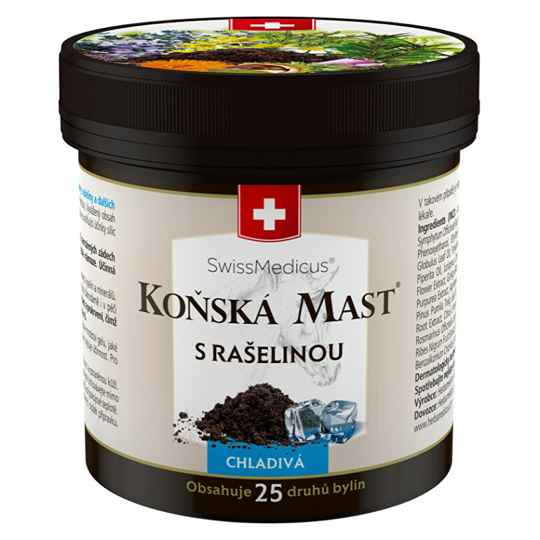 SwissMedicus Koňská mást s rašelinou chladivá mast 250 ml