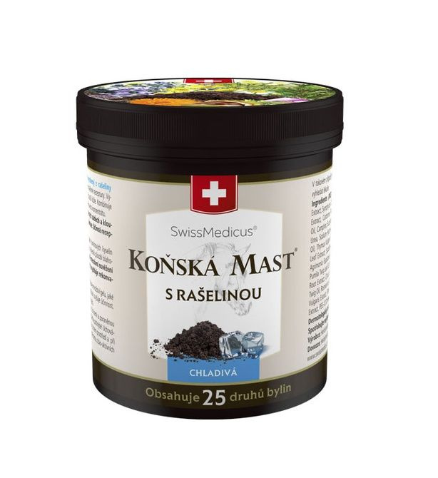 SwissMedicus Koňská mást s rašelinou chladivá mast 250 ml