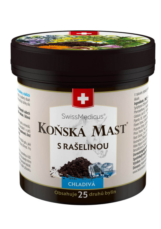 SwissMedicus Koňská mást s rašelinou chladivá mast 250 ml