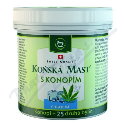 SwissMedicus Koňská mast s konopím chladivá mast 250 ml