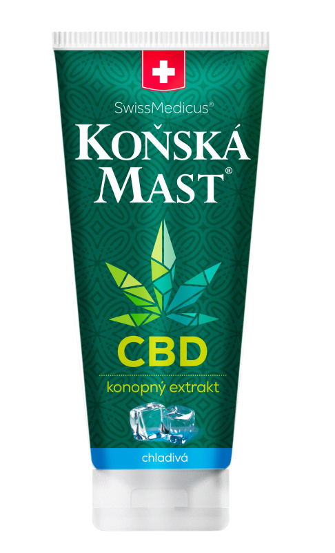 SwissMedicus Koňská mast s CBD chladivá mast 200 ml