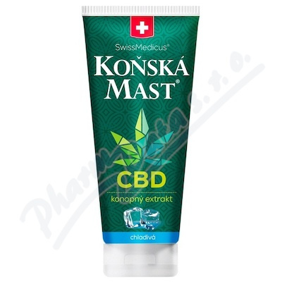 SwissMedicus Koňská mast s CBD chladivá mast 200 ml
