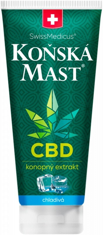 SwissMedicus Koňská mast s CBD chladivá mast 200 ml