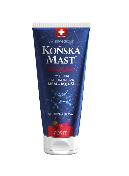 SwissMedicus Koňská Mast® s kolagenem forte hřejivá mast s hřejivým účinkem 200 ml