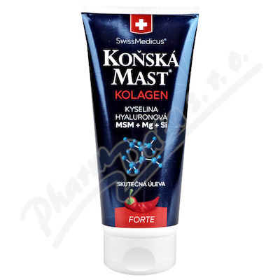 SwissMedicus Koňská Mast® s kolagenem forte hřejivá mast s hřejivým účinkem 200 ml