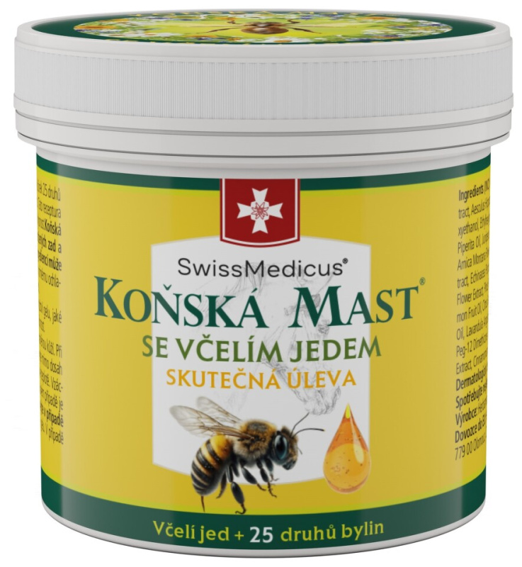 SwissMedicus Koňská mást se včelím jedem mast 150 ml