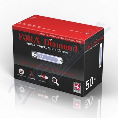 FORA Testovací proužky ke glukometrům Diamond 50 kusů