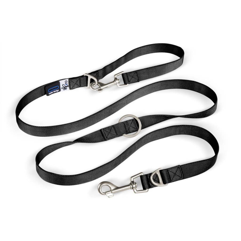 Curli Nastavitelné vodítko pro psy Nylon Black M 200x1,5 cm