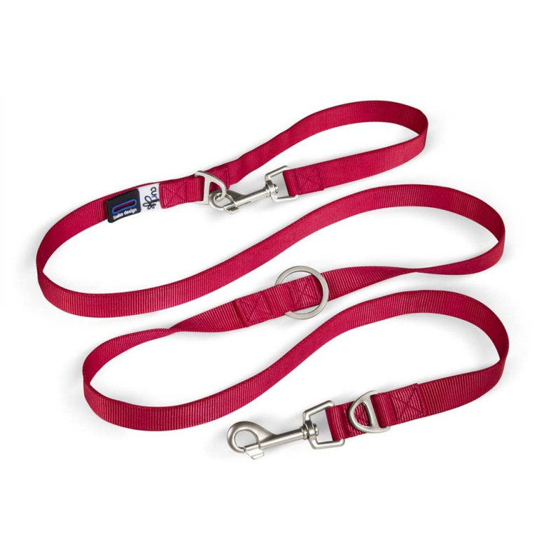 Curli Nastavitelné vodítko pro psy Nylon Red M 200x1,5 cm