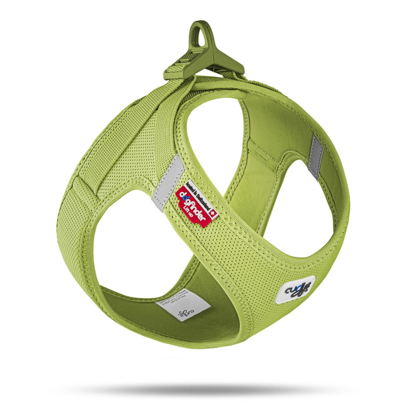 Curli postroj pro psy Air-Mesh Lime, velikost M (6–9 kg)