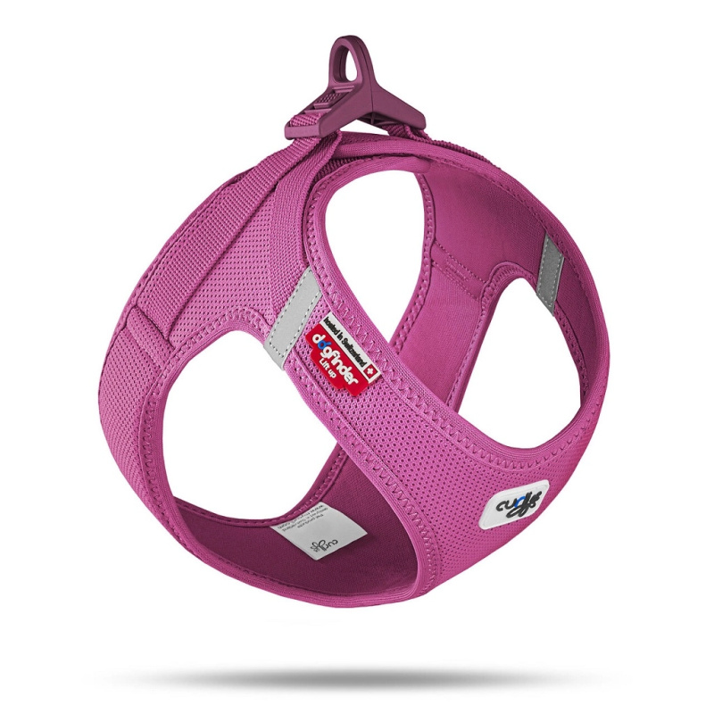 Curli postroj pro psy Air-Mesh se sponou, fuchsiový XL (12–18 kg)