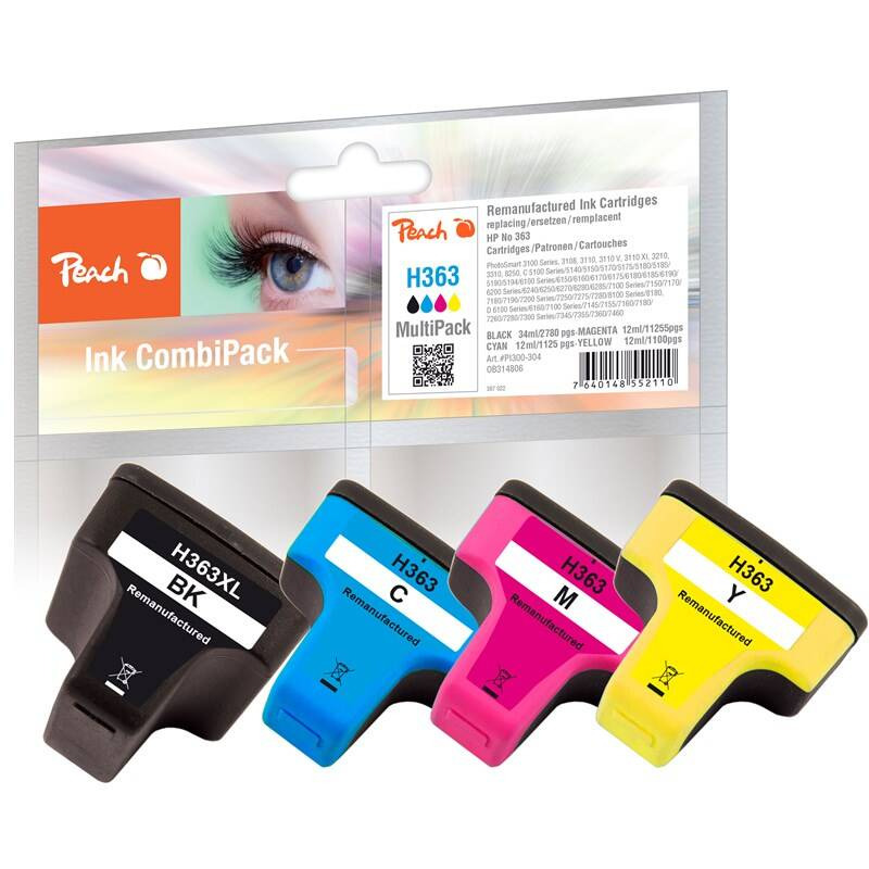 Inkoustová náplň Peach HP 363 MultiPack / CMYK Varianta: ivi1