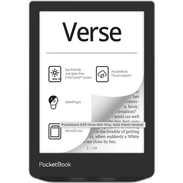 PocketBook 629 Verse Šedá