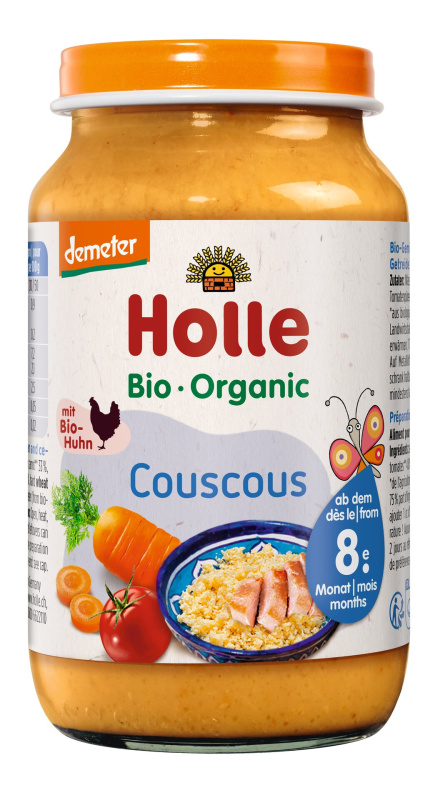Holle Bio Kuskus s kuřecím masem pro děti od 8. měsíce, 220 g