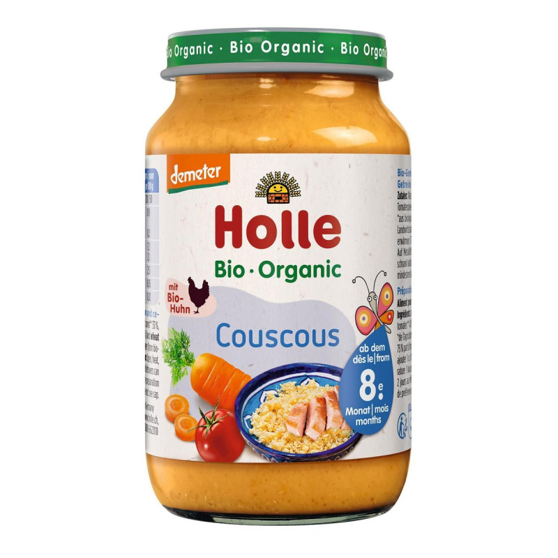 Holle Bio Kuskus s kuřecím masem pro děti od 8. měsíce, 220 g