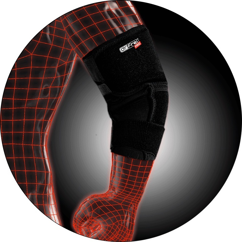 Dr. Frei PRO švýcarská elastická bandáž na loket černá S, M, L, XL Varianta: černá, M