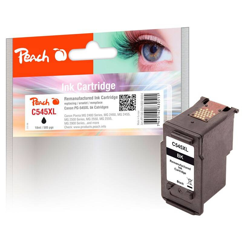 Inkoustová náplň Peach Canon PG-545XL / 16 ml / černá Varianta: ivi1