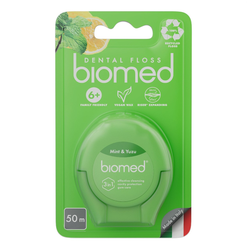 Biomed Dental Floss dentální nit Mint and Yuzu 50 m