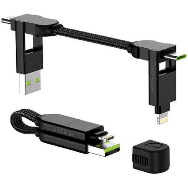 Rolling Square RS-X01WR inCharge X, magnetický 6v1, USB / USB-C / Lightning / MicroUSB / 100W, černý