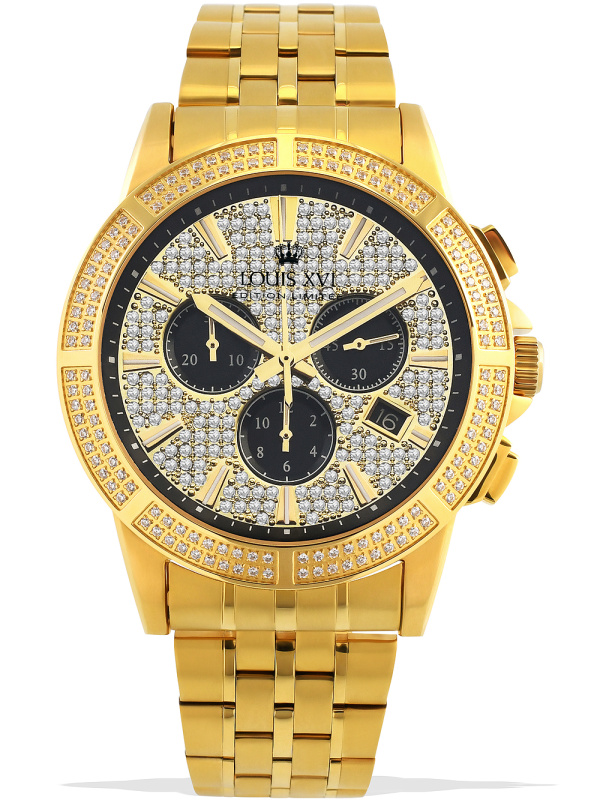 Louis XVI LXVI1037 Majeste Iced Out Chronograph 43mm
