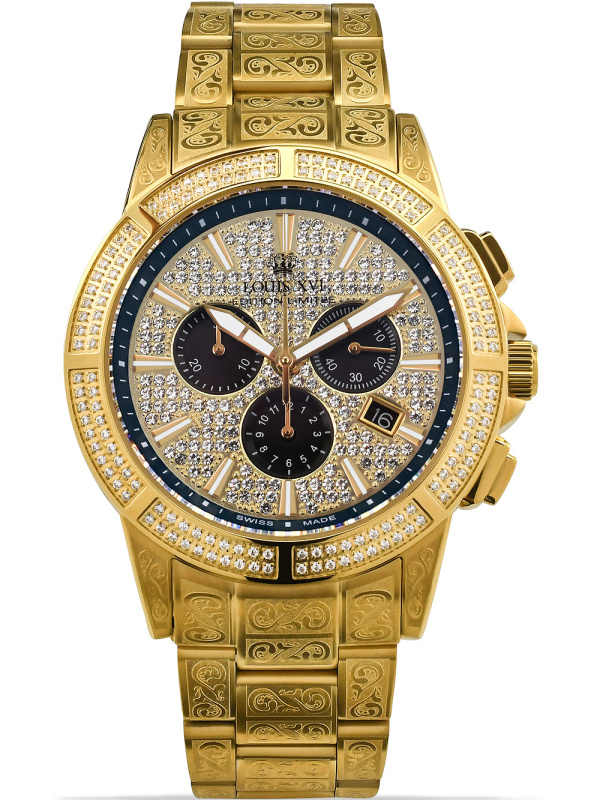 Louis XVI LXVI1126 Majeste Iced Out Chronograph 43mm
