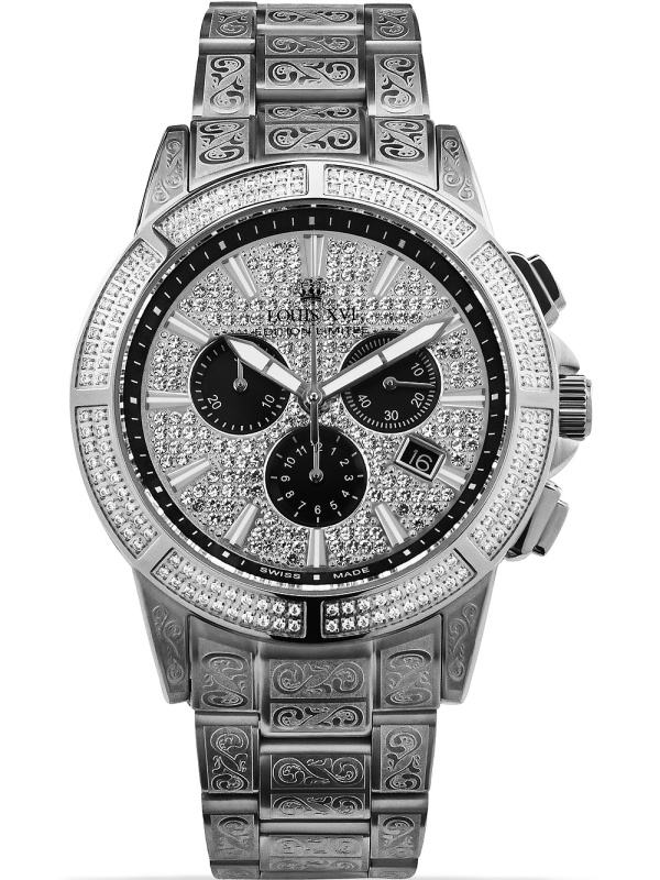 Louis XVI LXVI1127 Majeste Iced Out Chronograph 43mm