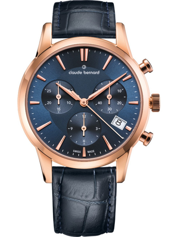 Claude Bernard 10231-37R-BUIR Classic Chronograph 35mm 5ATM