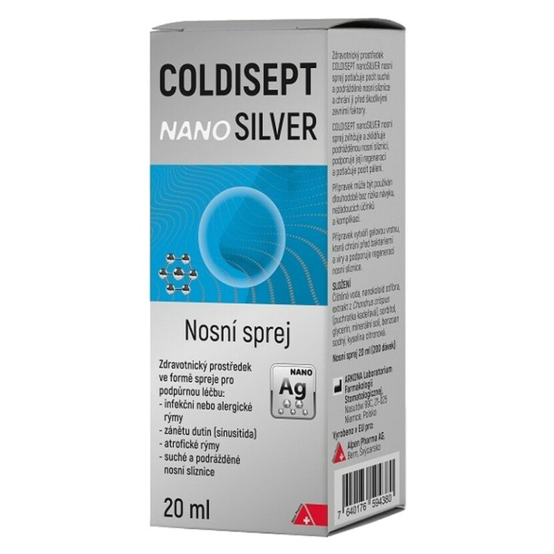Coldisept nanoSilver nosní sprej 20ml
