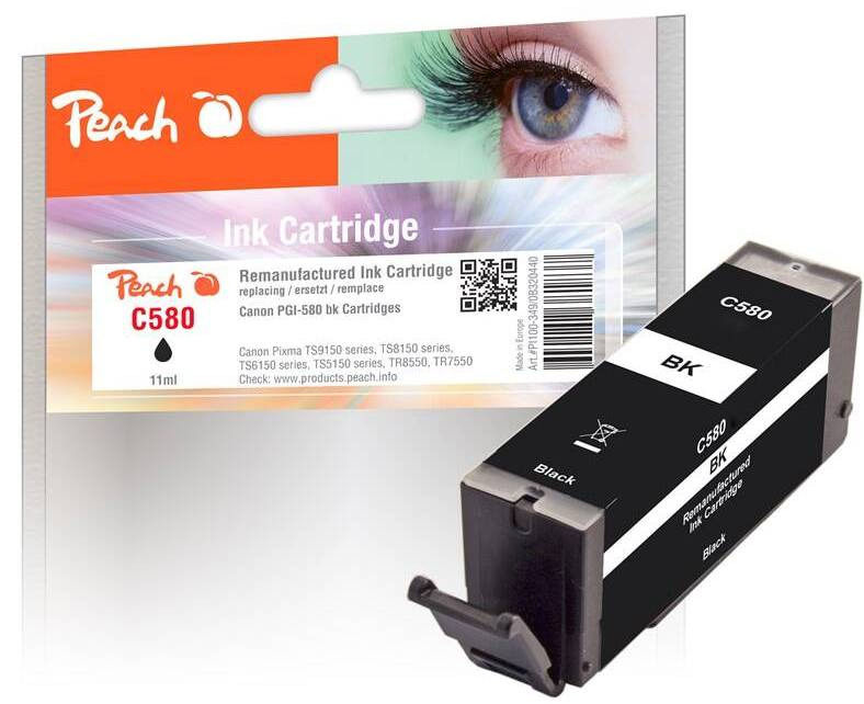 Inkoustová náplň Peach Canon PGI-580 / 11 ml / černá Varianta: ivi1