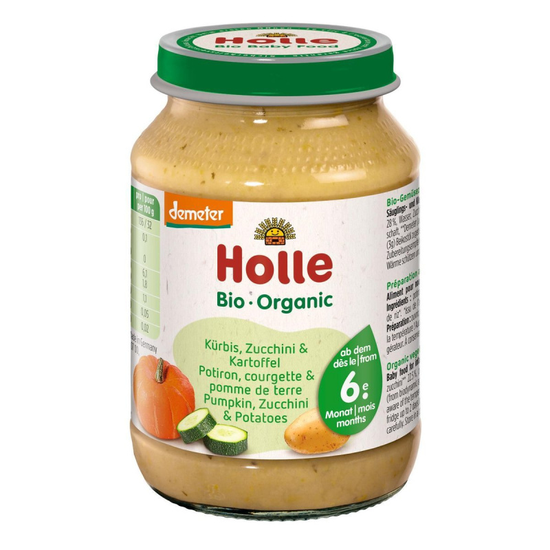 Holle Bio Cuketa s dýní a bramborem pro děti od 6. měsíce, 190 g