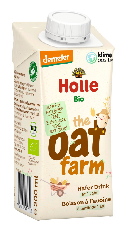 Holle Bio Oat Farm ovesný nápoj pro děti od 12. měsíce, 200 ml