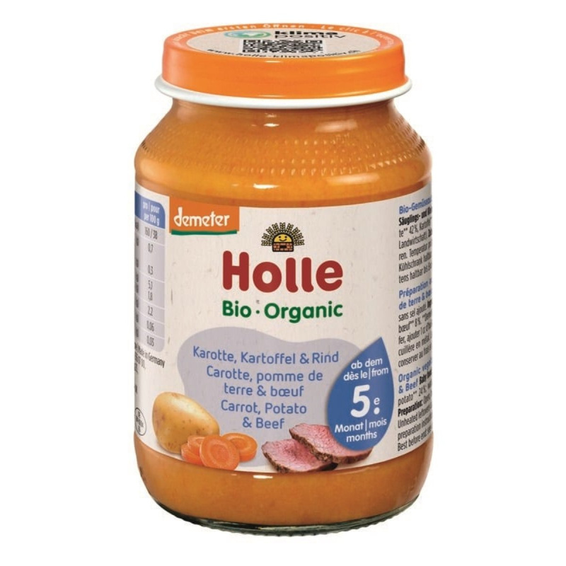Holle BIO Dětská přesnídávka mrkev, brambor a hovězí maso