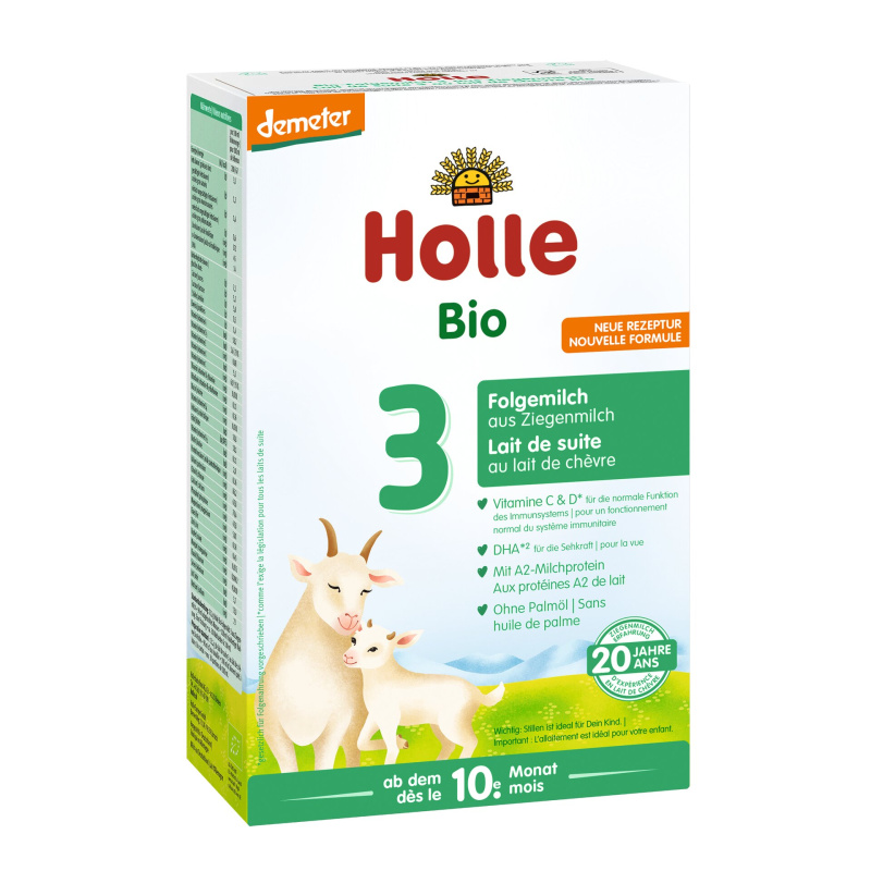 Holle Bio Pokračovací kozí kojenecké mléko 3 pro děti od 10. měsíce, 400 g