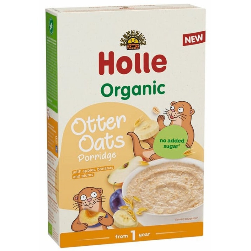 Holle BIO Ovesná kaše s jablkem, banánem a švestkou Otter