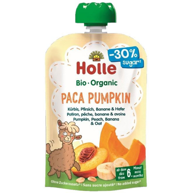 Holle BIO Paca pumpkin kapsička dýně, broskev, banán a oves bez lepku