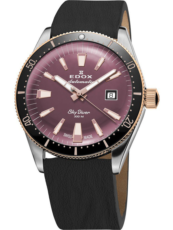 Edox 80131-357RNRC-VIO Skydiver Automatic 38mm + druhý řemínek