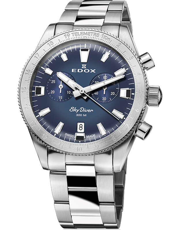 Edox 10116-3-BUIDN Skydiver Limited quartz Chronograph 40mm 30ATM
