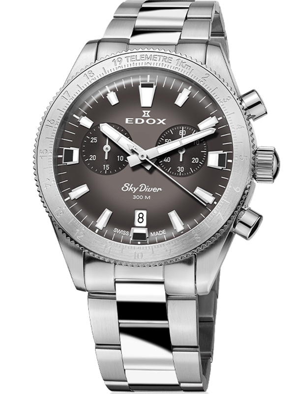 Edox 10116-3-GRIDN Skydiver Limited quartz Chronograph 40mm 30ATM